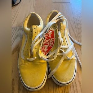 Vans 8.5 yellow with suede and canvas